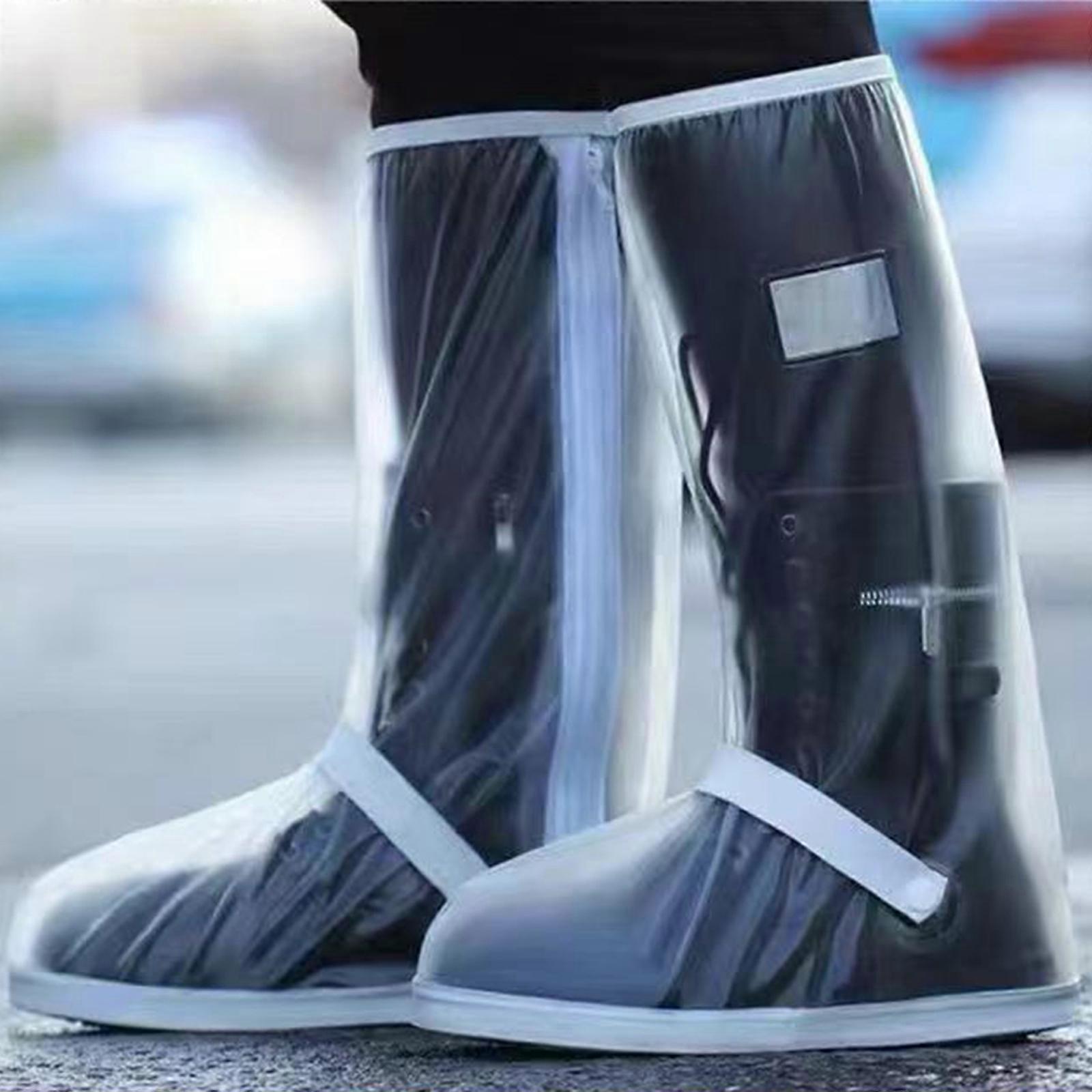 Waterproof Shoe Covers Reusable for Rain Snow Outdoor Non-Slip Waterproof Protection from Toe to Calf for Men Women