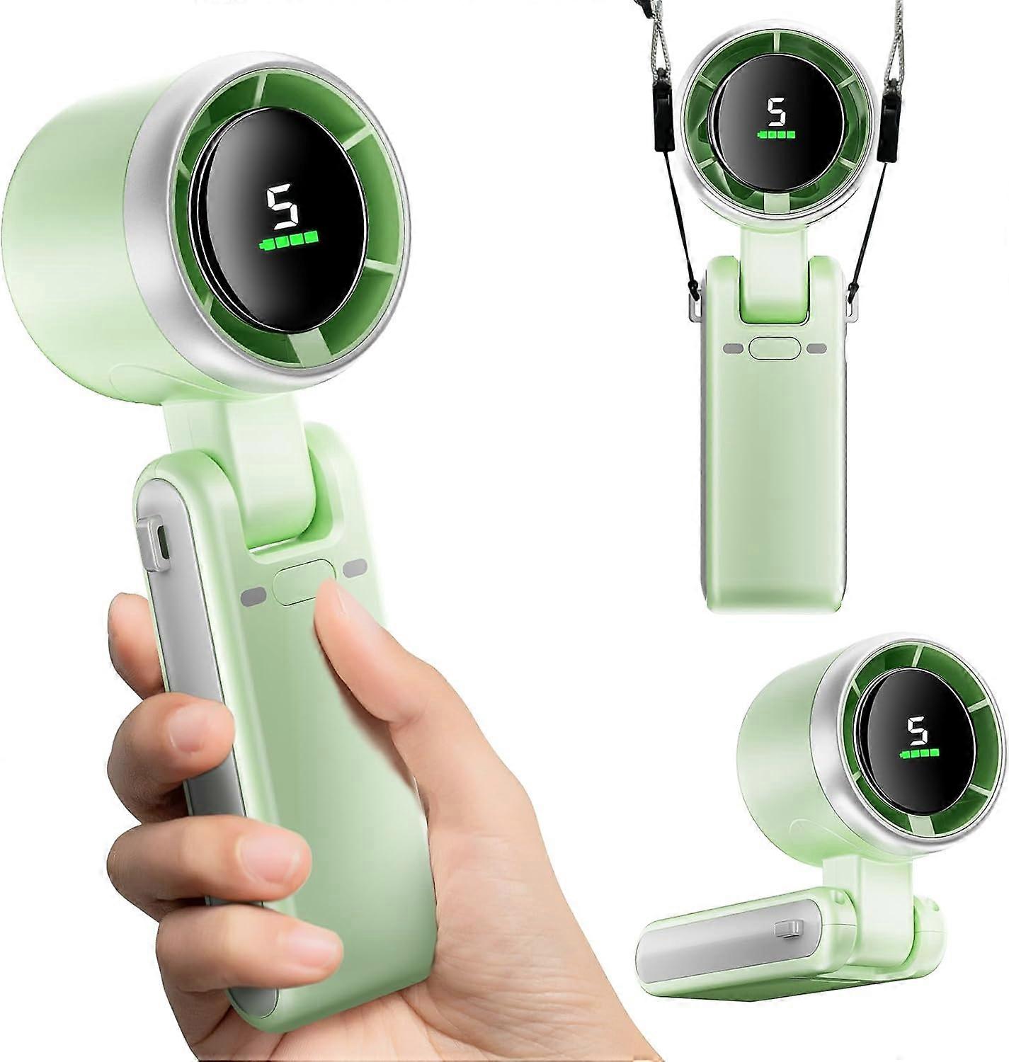 Unbrand Portable Travel Handheld Mini Fan Foldable Powerful Winds Turbo Fan USB Rechargeable Persona