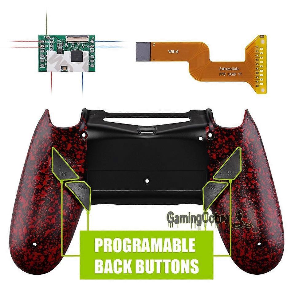Dawn Remapable Remap Kit für PS4 Slim Pro Controller JDM 040/050/055 mit Back Shell & 4 Back Buttons