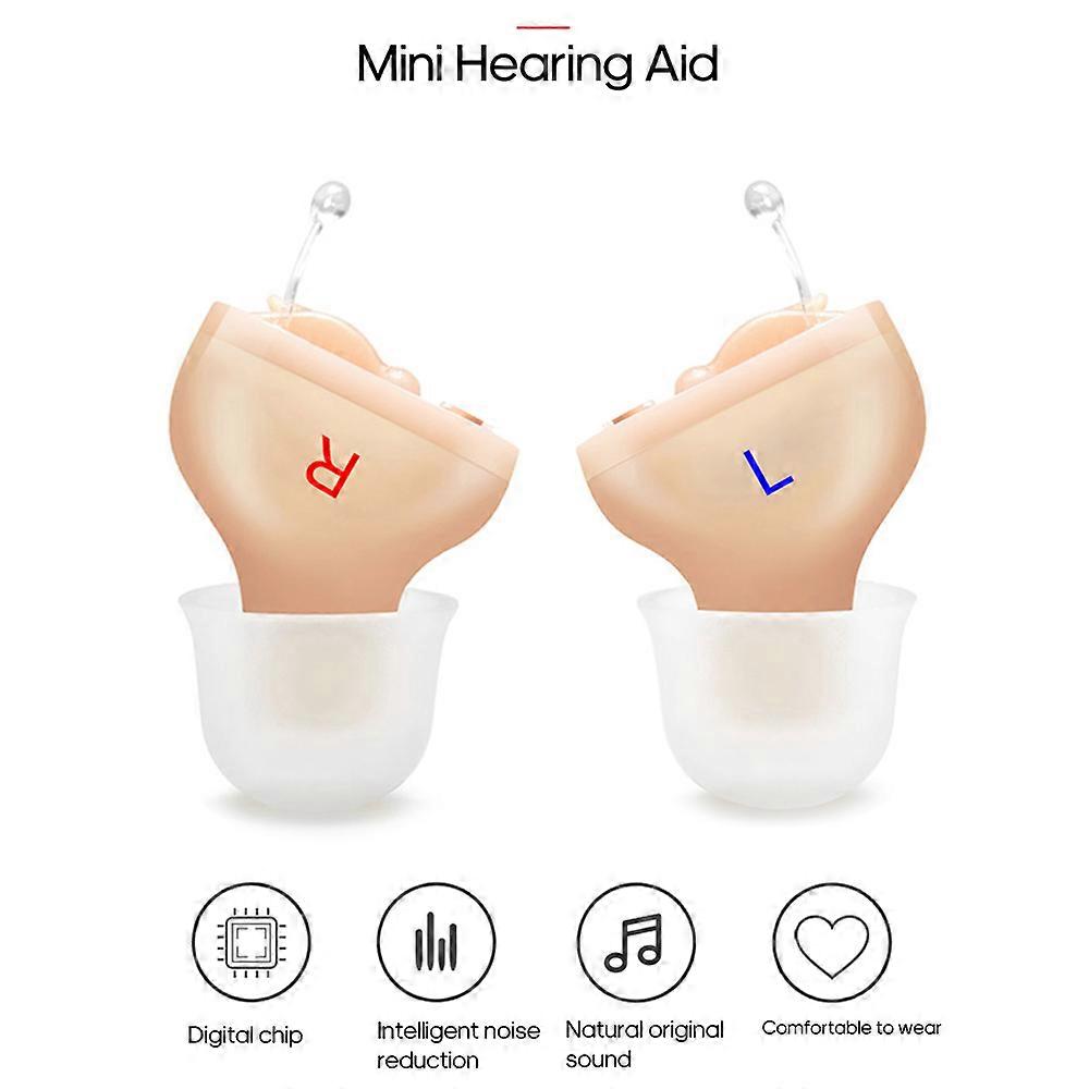 Mini CIC Hearing aid Invisible Sound Amplifier Volume Adjustable Ear Hearing Assistant Helper for Deaf Elderly For Right Left