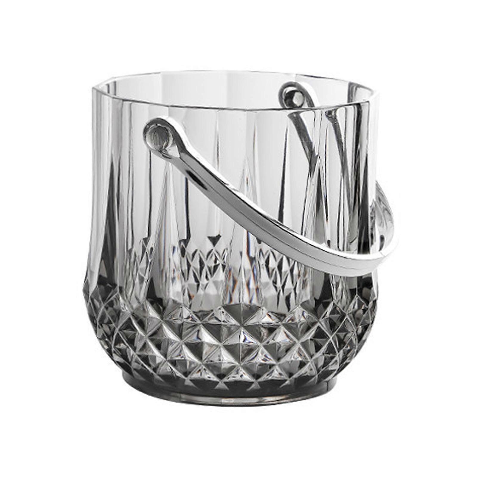 Ice Container With Handle For Cocktail Bar Parties Buffet Acrylic Home Use Sturdy And Lightweight Clear Wine Buckets