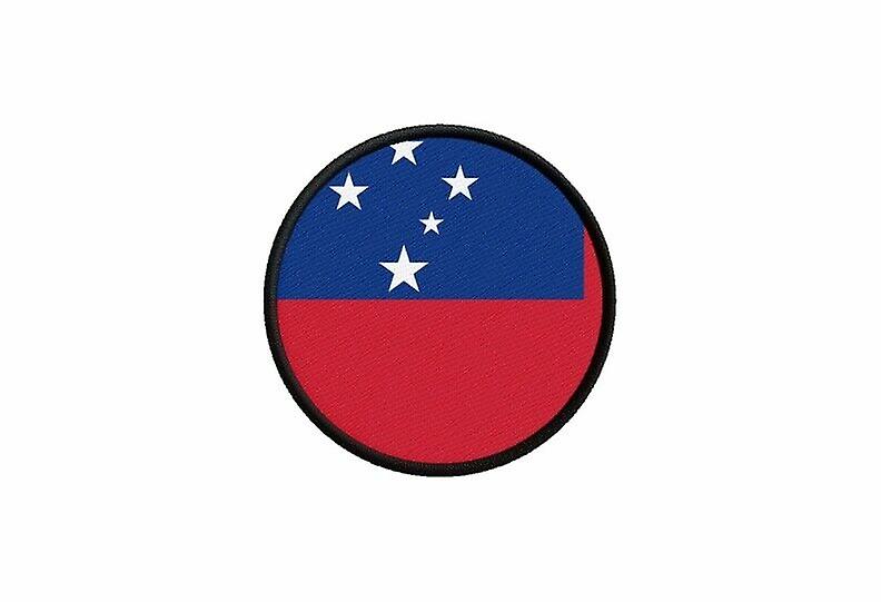 Patch ecusson flag samoa printed thermosticker round round