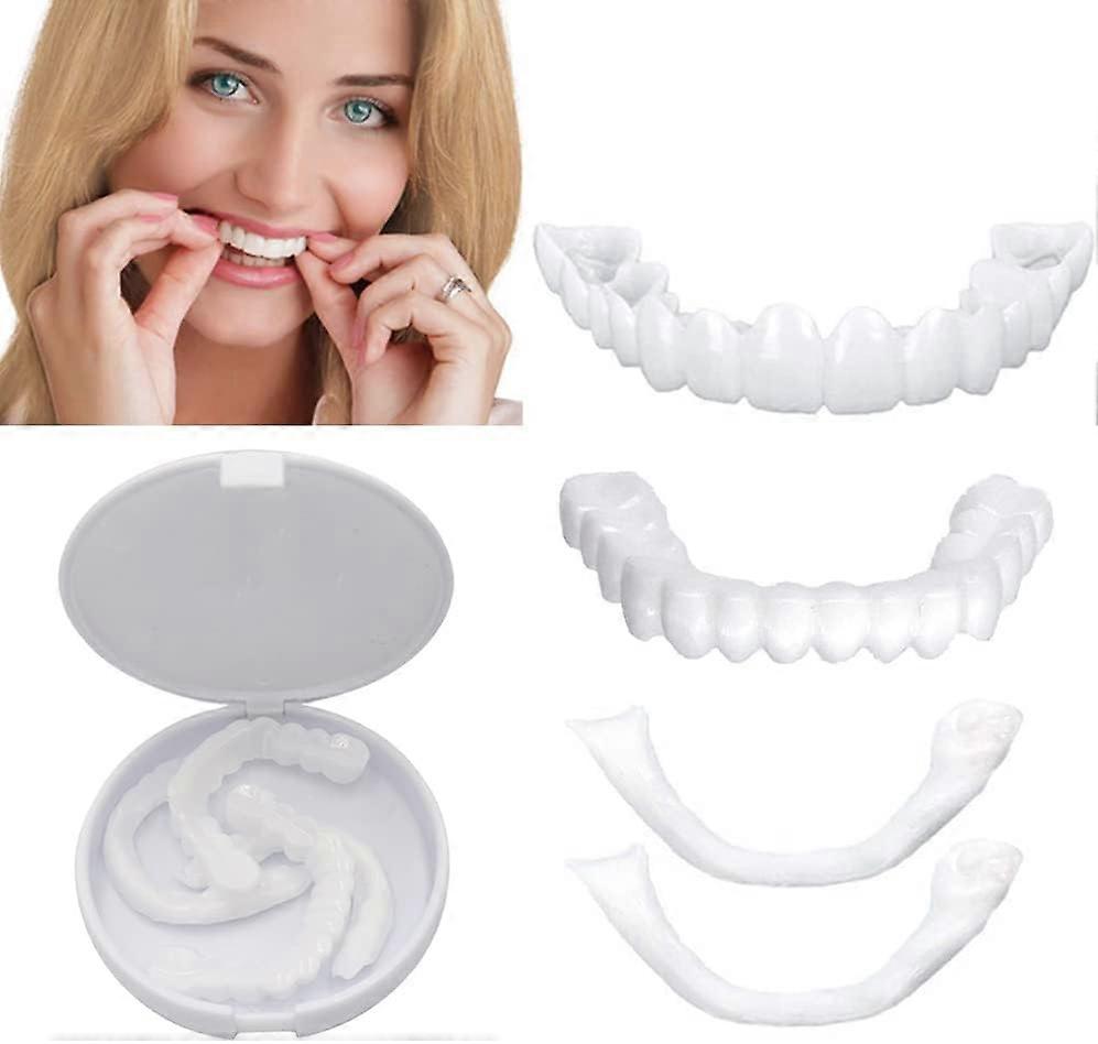 Smile Snap On UpperBottom Set, Falešné zuby Zubní protézy Fazety Zubní kryt, 50% nabídka