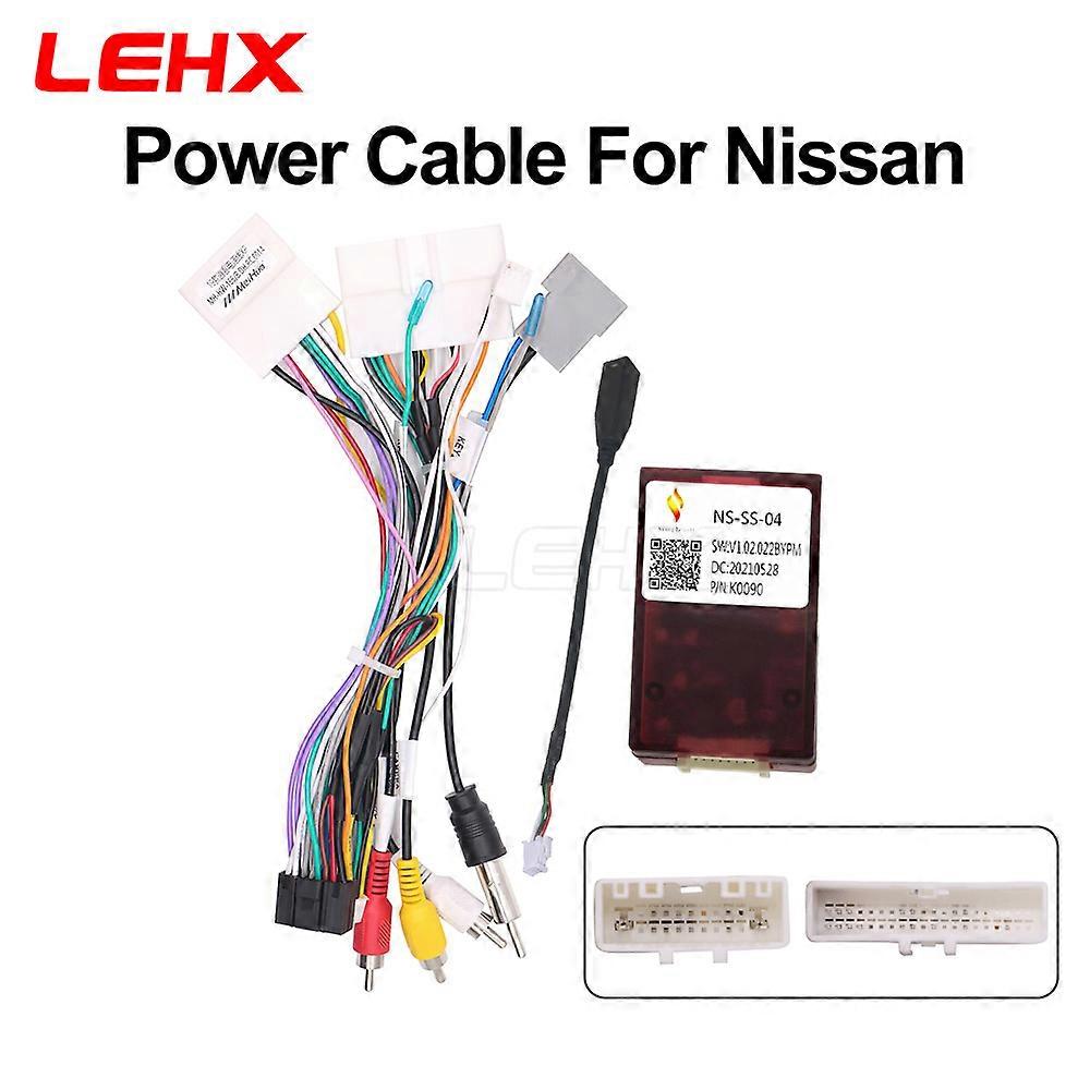LEHX Bluetooth Transmitters Car Adaptation 16-pin Android Wire Harness Power Cable Adapter For Nissan Qashqai J11 X-Trail 3 Qashqai2019 With Canbus
