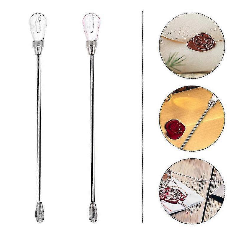 2pcs Create -shaped Seal Wax Stirring Rod