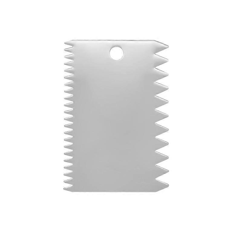 I-Scraper Stainless Steel Cream Cake Spatula Home Baking Scraper Serrated Scraper Tool