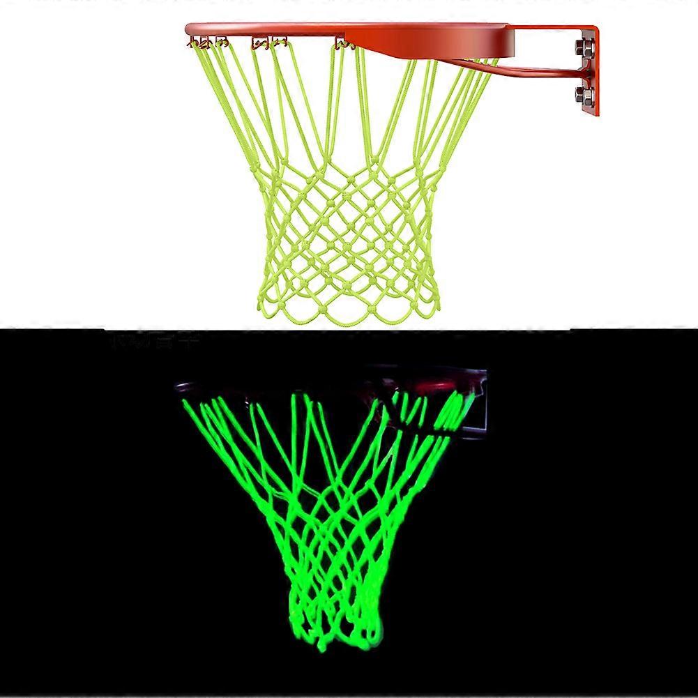 Luminous Standard Basketball Net Durable Universal Basketball Mesh Green Fluorescent Replacement Ball Hoop Nets Accessories
