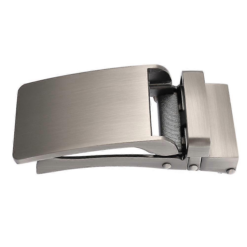 Fashion Men's Business Alloy Automatic Buckle Unique Mens Plaque Belt Buckles for Belt (Silver) Z