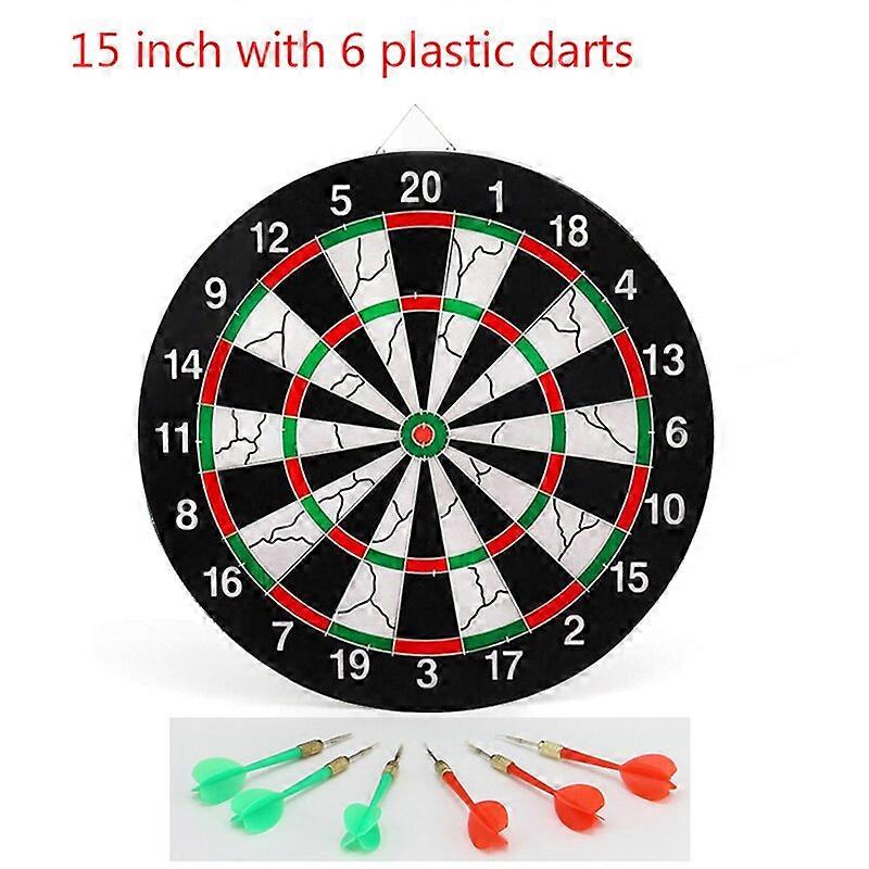 15インチ18インチ群がるダーツボードプロフェッショナル両面ダーツボード、6ダーツフィットネスエンターテインメントゲームアダルトキッズホームダーツバックボード