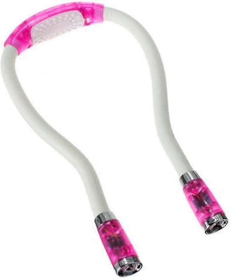 Led Hands-free Curved Neck Book Reading Pin Work Light Pink Portable Led Reading Light