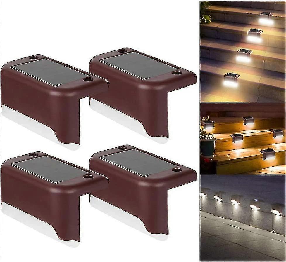 4pcs Solar Deck Light Led Solar Step Light Outdoor