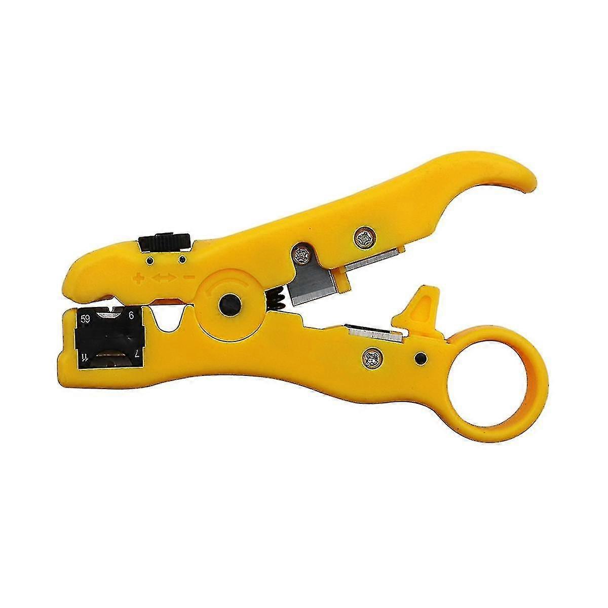 Multi- Coaxial Cable Stripper Cable Tv Cable Stripper Wire Stripper Yellow