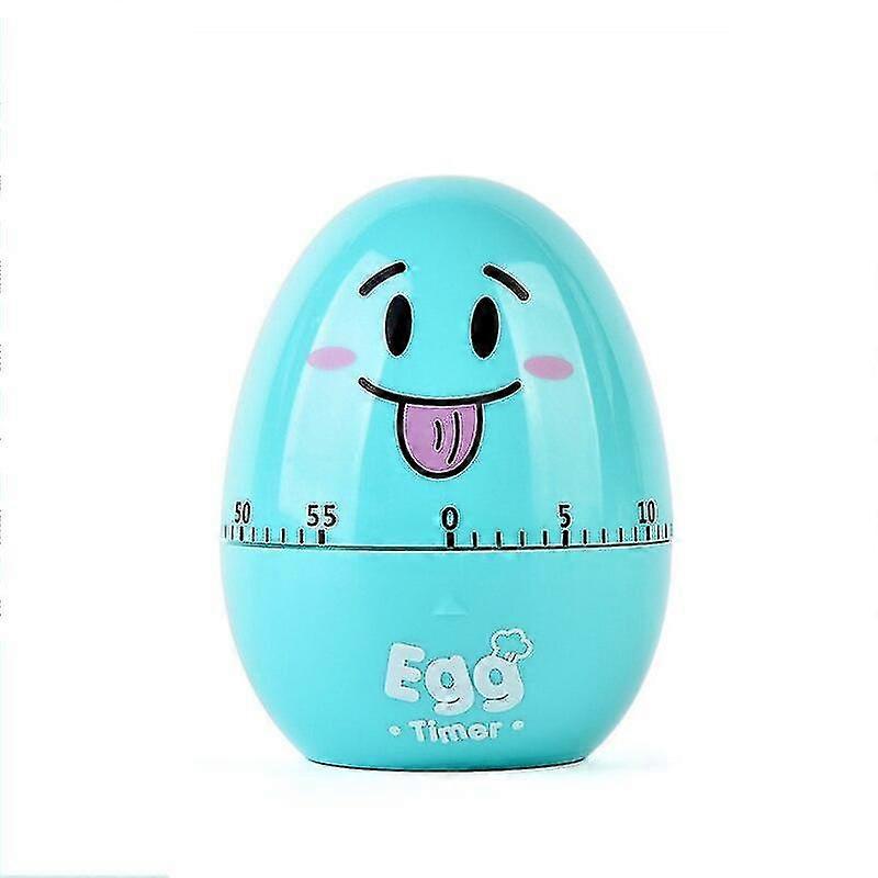 Cute Kitchen Egg Timer, 60 Minutes Egg Shaped Mechanical Rotating Alarm For Cooking