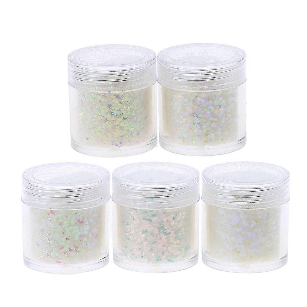 Holographic Flake Metallic Hexagon Shaped Multicolor Nail Design Sequins