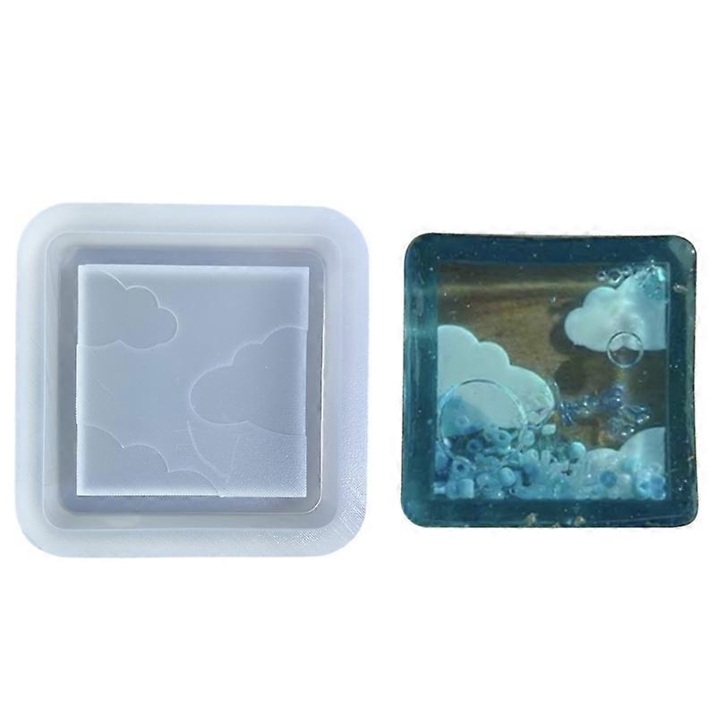 Cloud Window Frame Keychain Mold DIY Pendant Epoxy Resin Crafting Molds