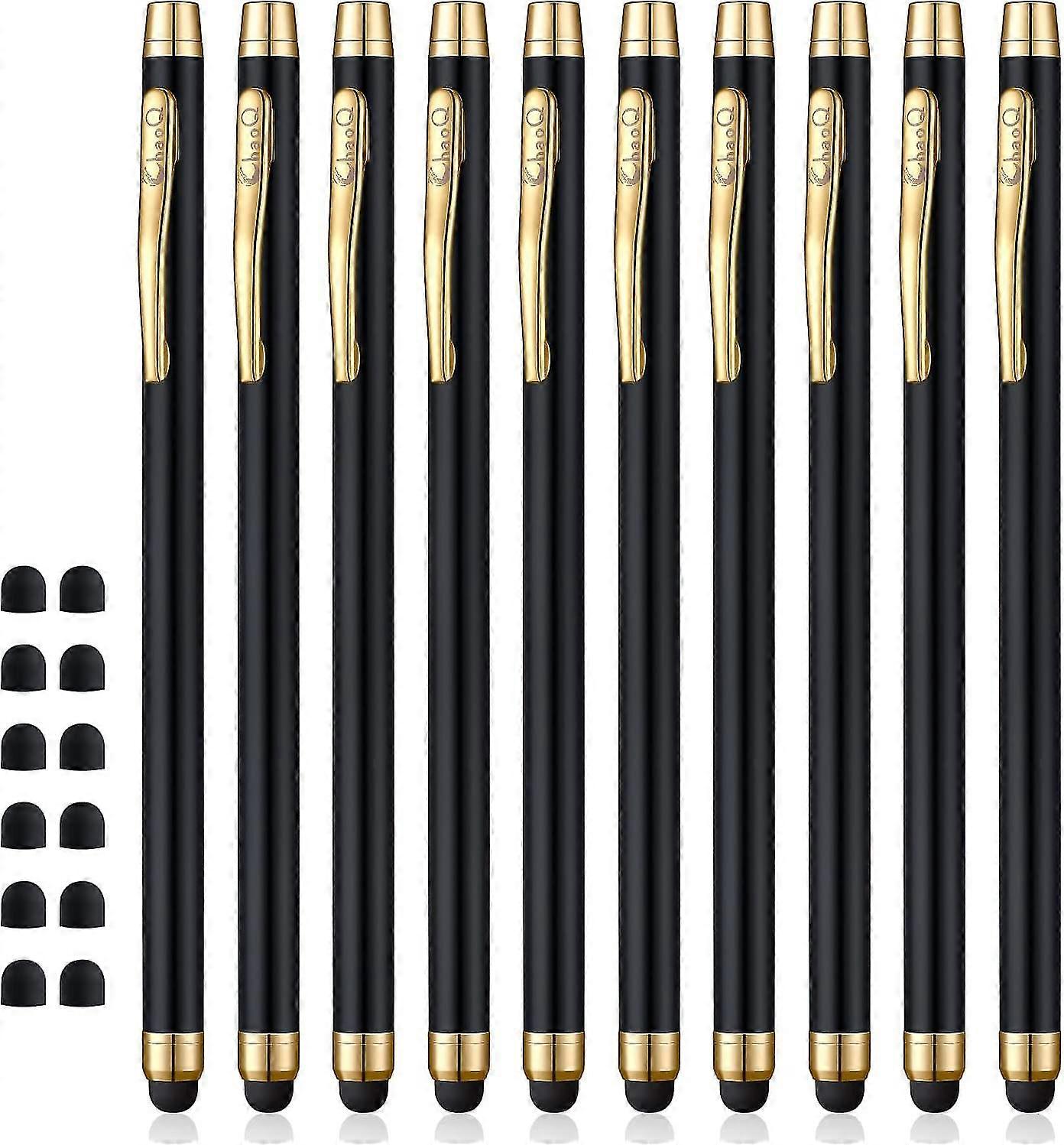 Stylus Pens For Touch Screens (10 Pcs),  Capacitive Stylus With 12 Replaceable Tips - Black new