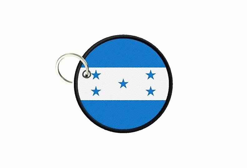 Keychain key honduran flag printed round round round