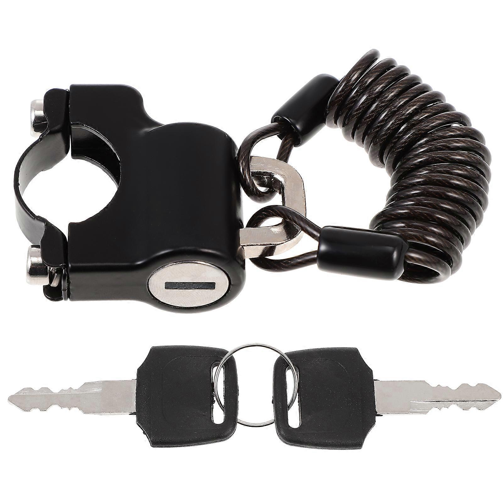 1 Set Motorcycle Helmet Lock With Steel Wire Tamper-proof Helmet Security Lock