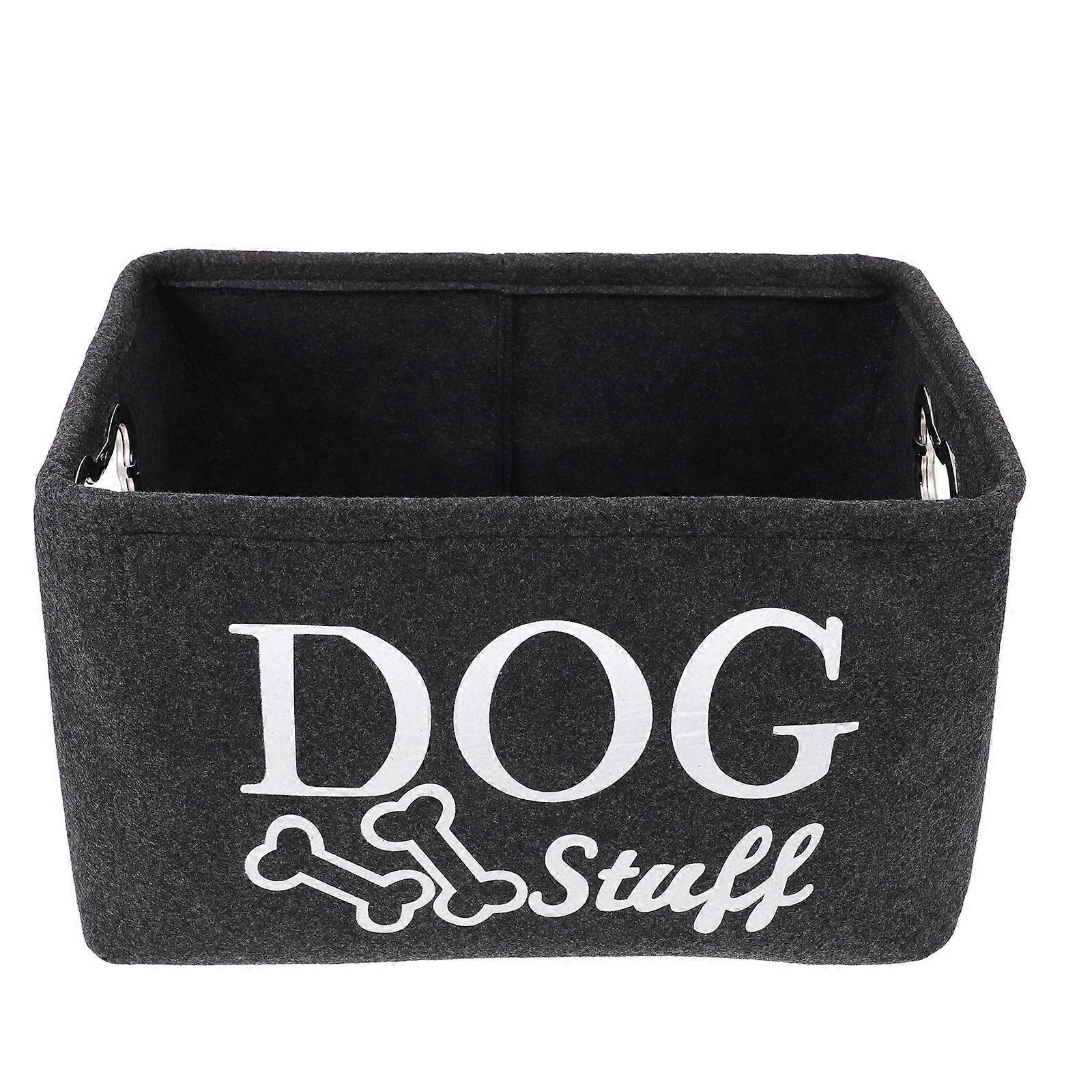 1Pc Dog Toys Felt Box Simple Pet Supplies Storage Box Multi-purpose Sundries Box