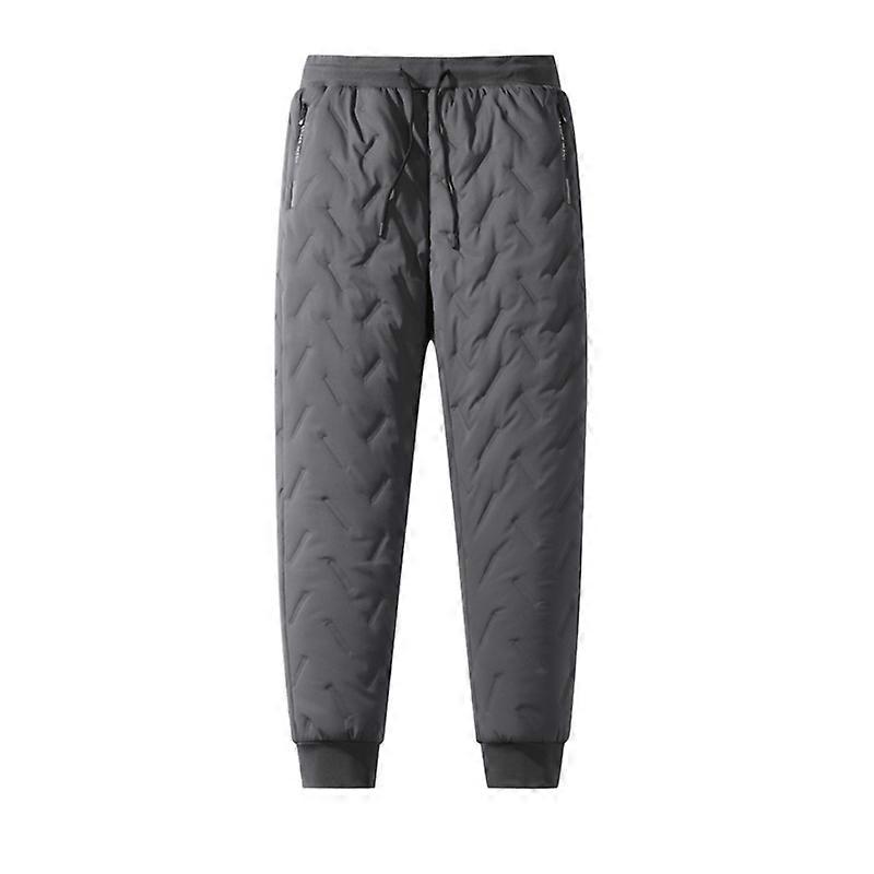 Men's Warm Fleece Joggers, Loose Fit Drawstring Pants for Fall and Winter