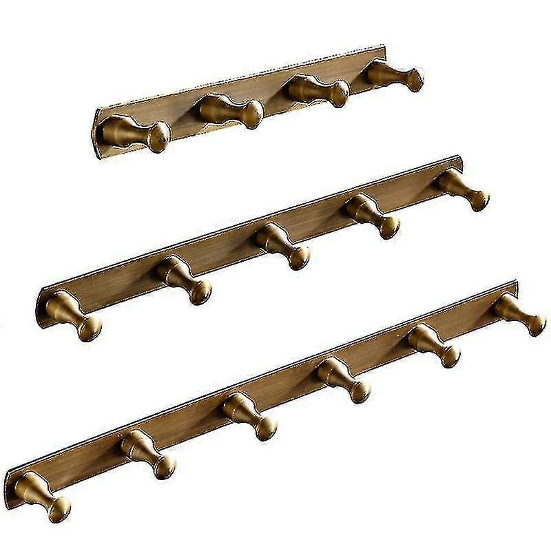 Antik badrumskrok Mässing Väggmonterad Vintage Row Hook Coat Hooks Dekorativa kläder Hook Handduk