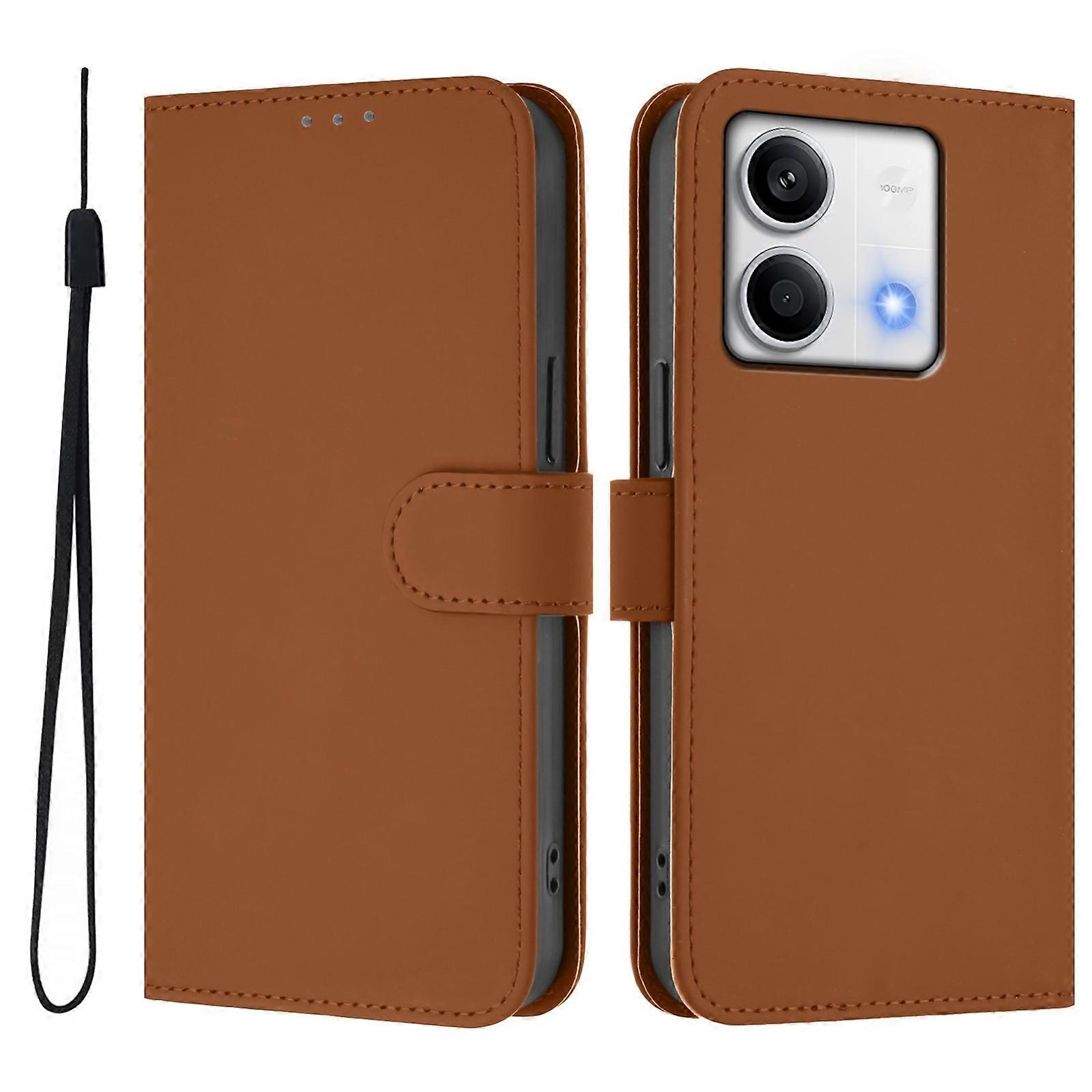 Ensfarget PU-deksel til Redmi Note 13 5G Global