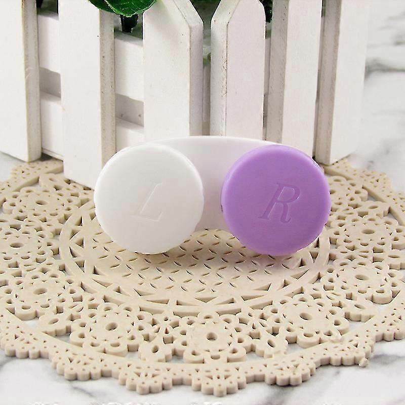 2pcs Color Contact Lens Case Contact Lens Case Immersion Kit Leak Proof Packaging