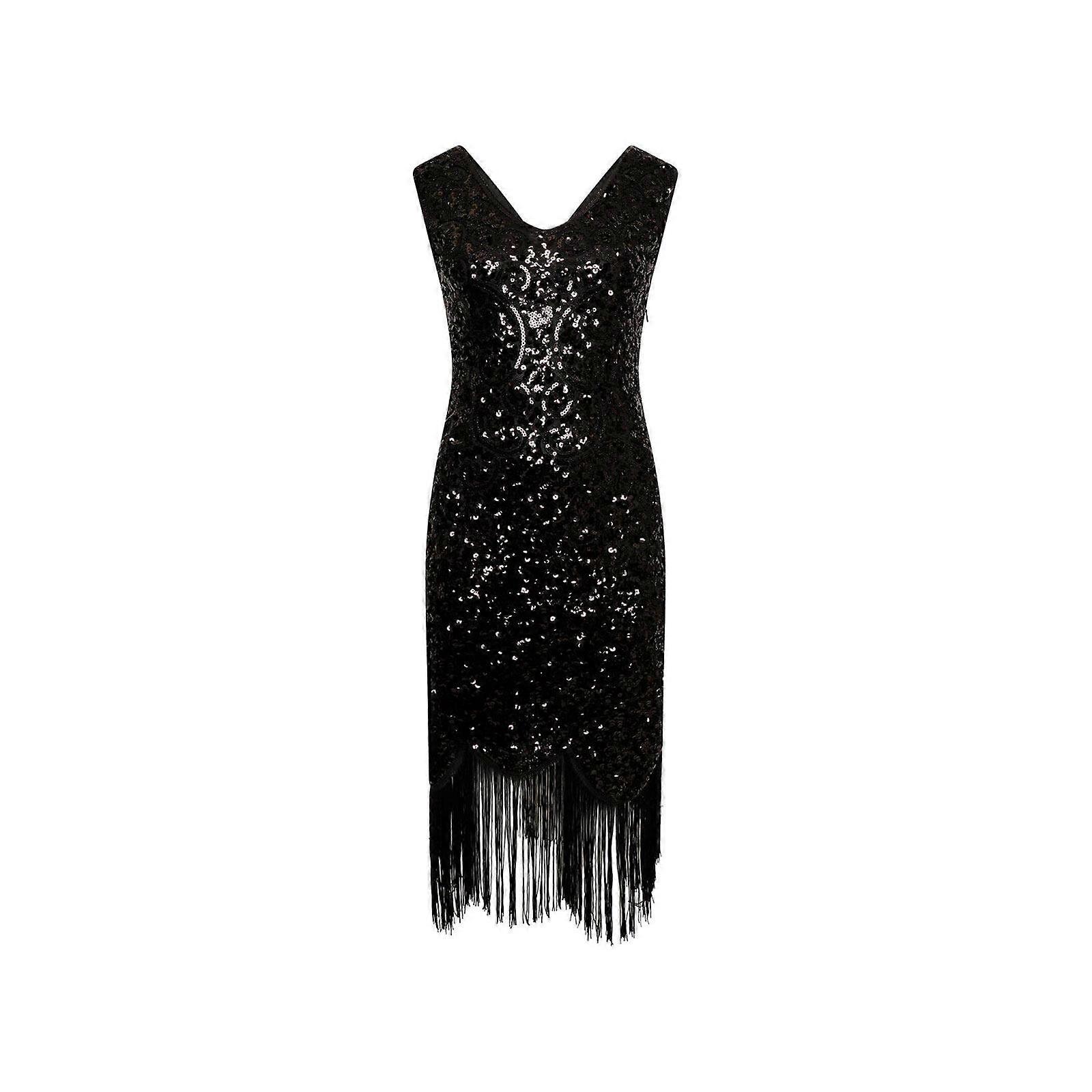 1920s V gât paiete margele franjuri rochie, Great Gatsby Flapper cocktail Party rochie pentru femei noi
