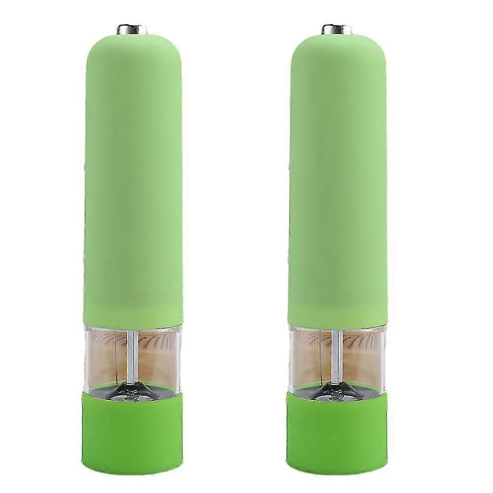 Conjunto Moedor Elétrico De Sal E Pimenta - Moinho De Aço Inoxidável Com Luz - Operação Automática Com Uma Mão - Agitadores Eletrônicos Ajustáveis - Grin Cerâmico