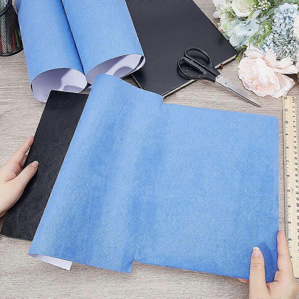 Faux Suede Book Covers Notebook Wraps Rectangle Dark Blue 300x1300mm
