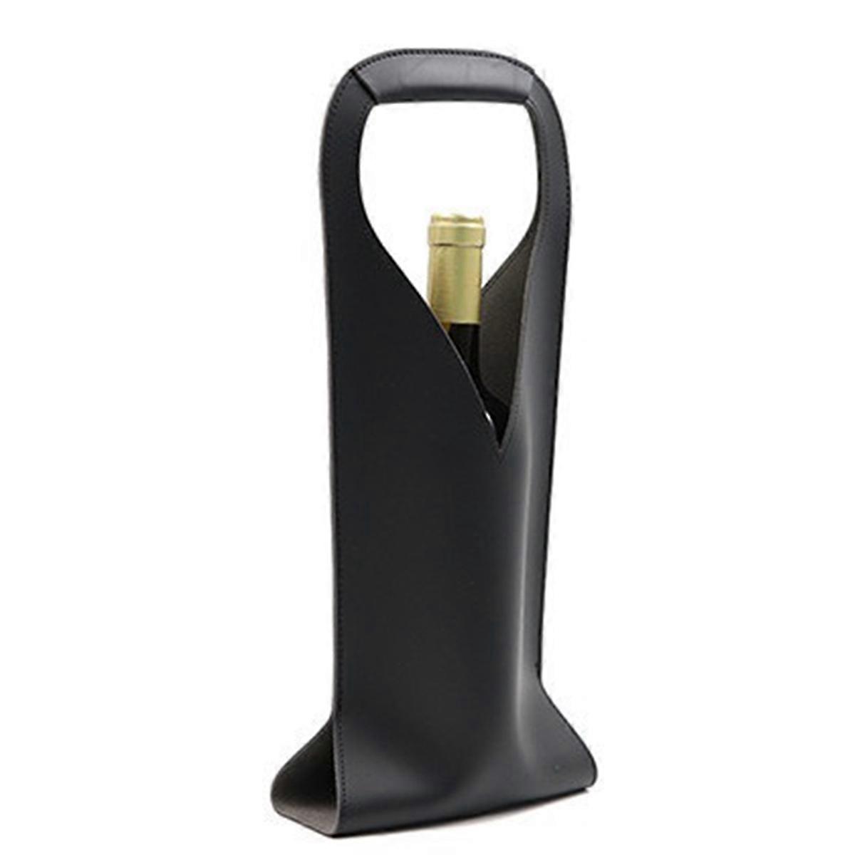 حقيبة النبيذ الجلدية حامل زجاجة النبيذ الشمبانيا حقيبة اليد حقيبة هدايا لعيد الميلاد الزفاف السفر ولدت