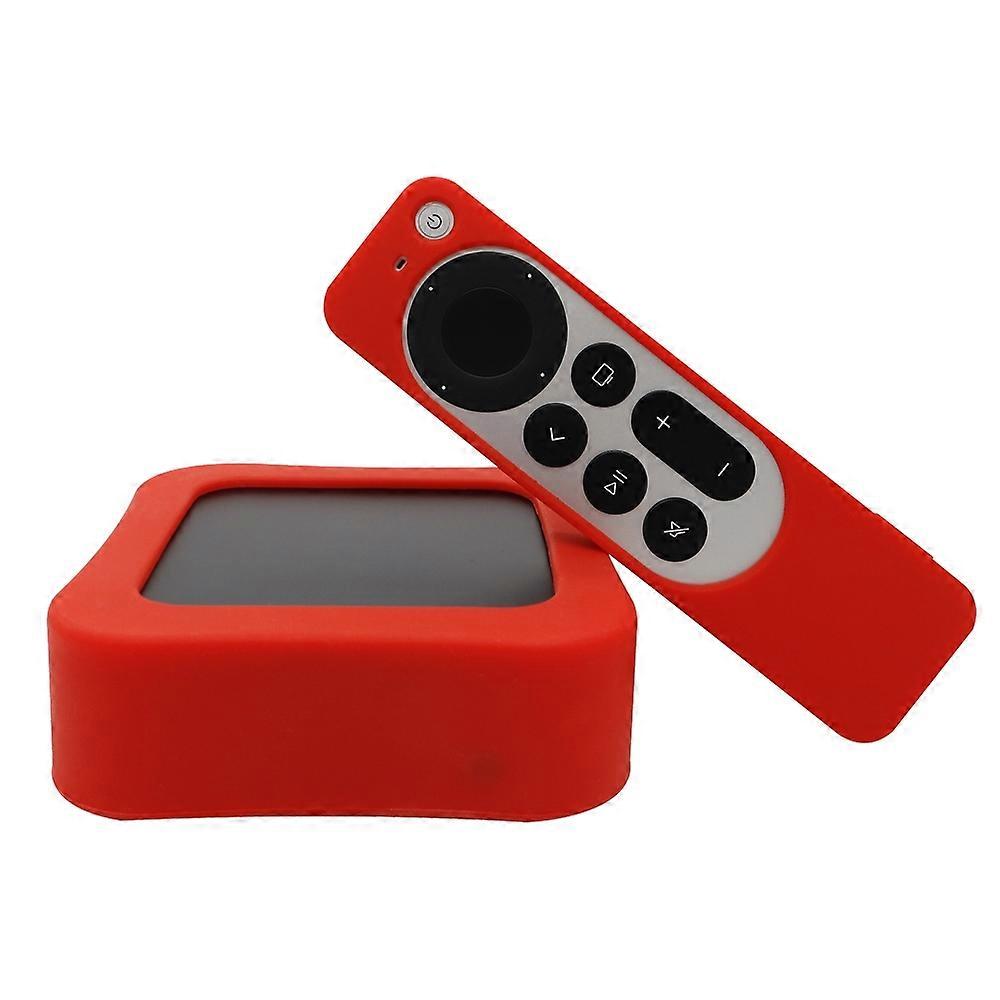 Type B 2Pcs/Set For Apple TV 4K 2022 Set-top Box Protective Cover + Remote Control Silicone Case