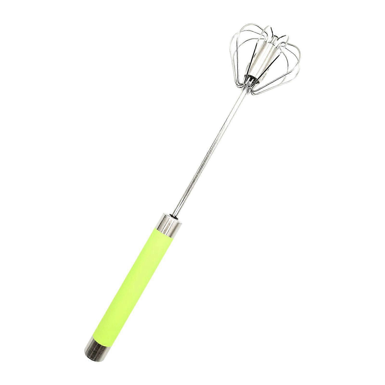Stainless Steel Whisk Hand Push Rotary Whisk Semi-Automatic Stirrer