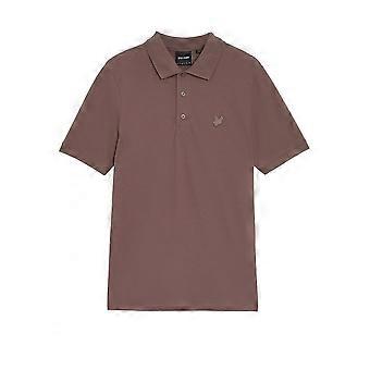 Lyle & Scott Superfine Poloshirt für Herren mit farblich abgestimmtem Pflaumen-Trüffel