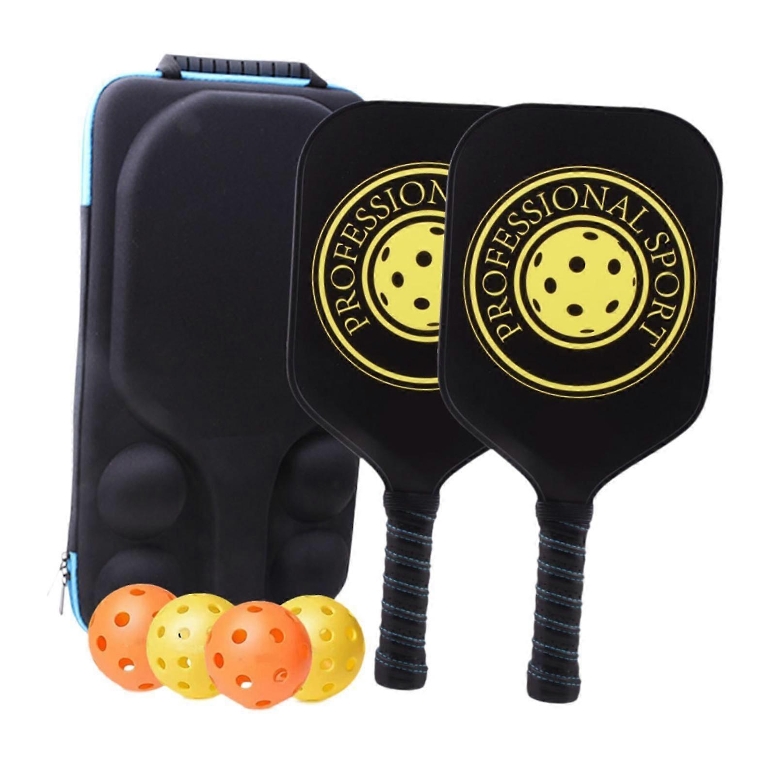2 Peças de Raquetes de Pickleball com 4 Bolas para Treinamento Interno e Externo Estilo A
