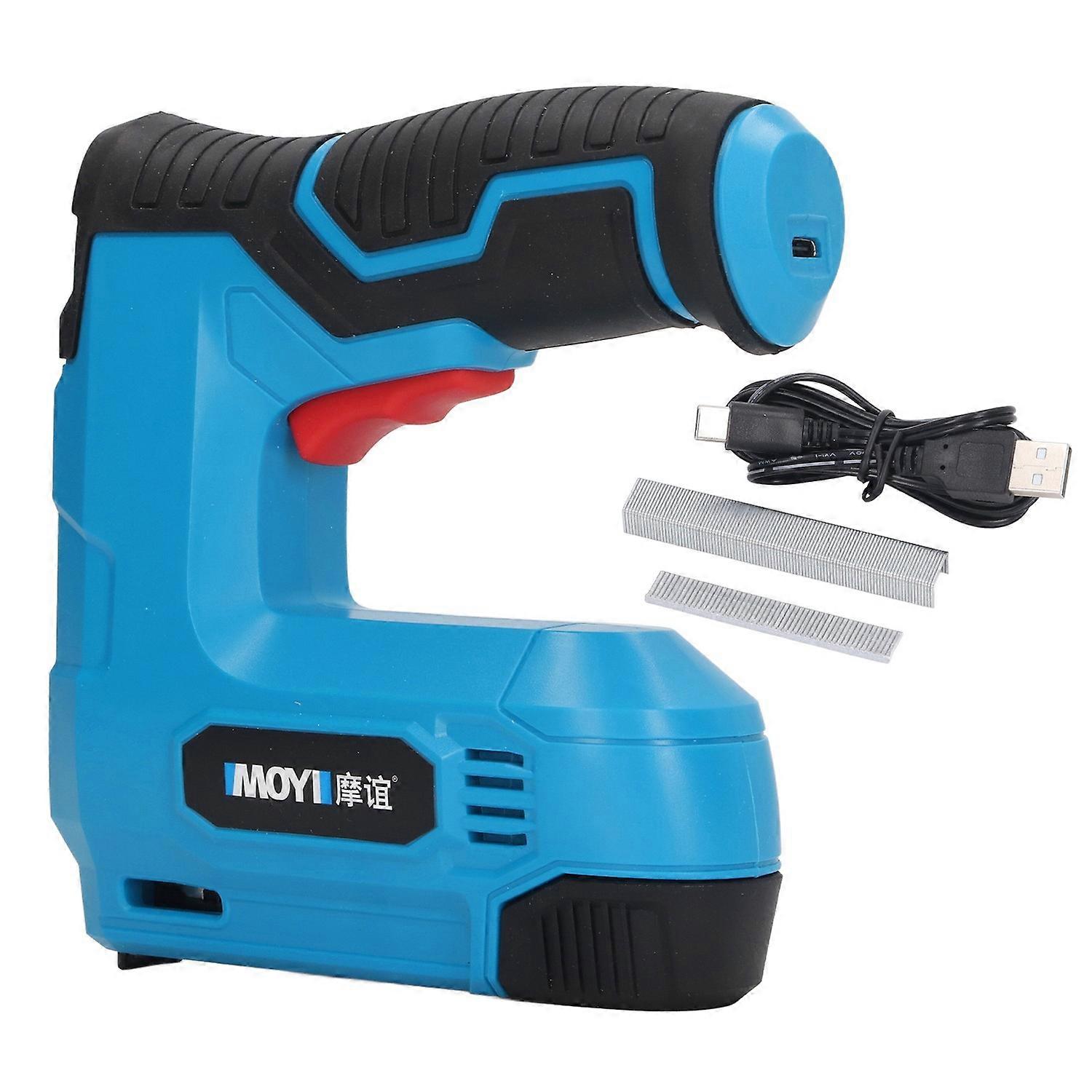 Cordless Staple Gun Kit Household Portable Lithium Electric Battery Powered for Wood