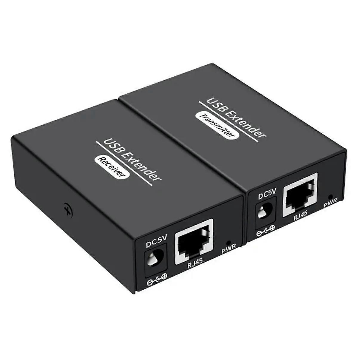 120M 4 Ports USB Extender over Ethernet RJ45 Cat6 Cable Hub Adapter Converter for Keyboard Mouse Pr