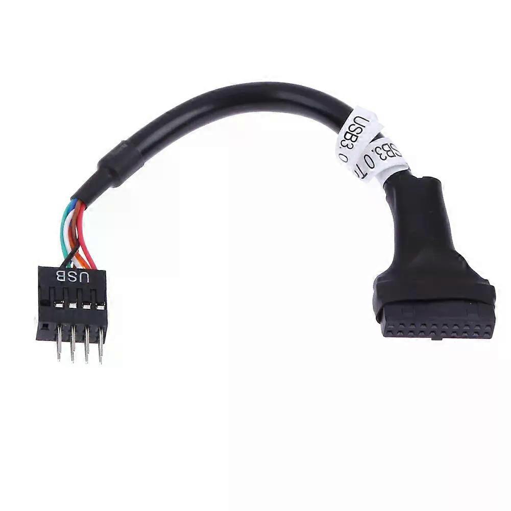 20/19-nastainen USB 30 naaras - 9-nastainen USB 20 uros emolevyn kaapeli 480Mbps datanopeus tietokonekaapelin liittimet musta