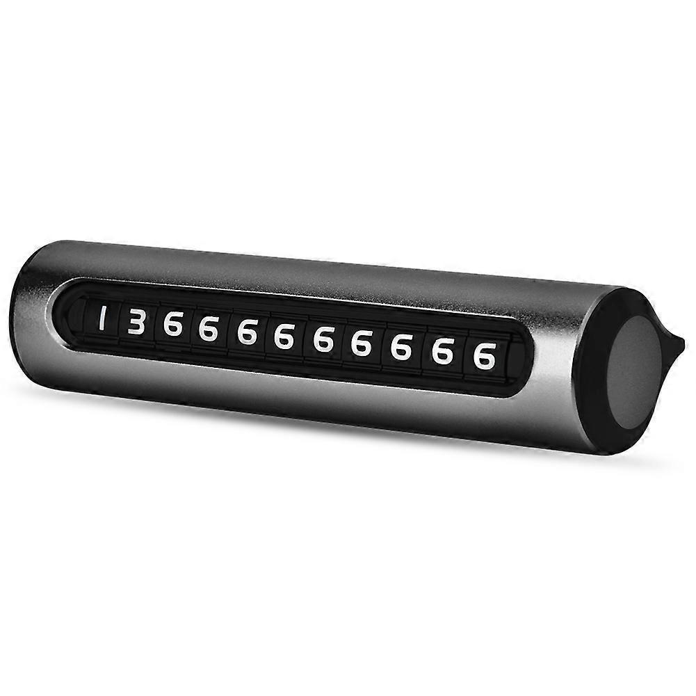 بطاقة وقوف السيارات المؤقتة علامة التوقف دوران العجلة لوحة رقم هاتف وقوف السيارات المحمول (رمادي)