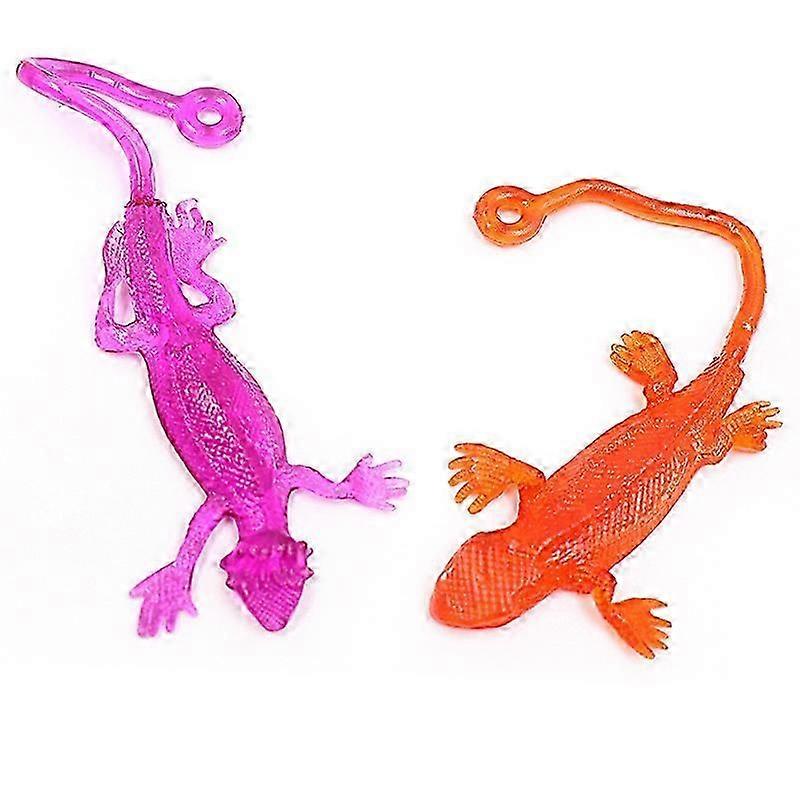 10pcs Stretchy Sticky Lizards Toys Stretchy Rubbery Sticky Lizards Stretchy Sticky Toys