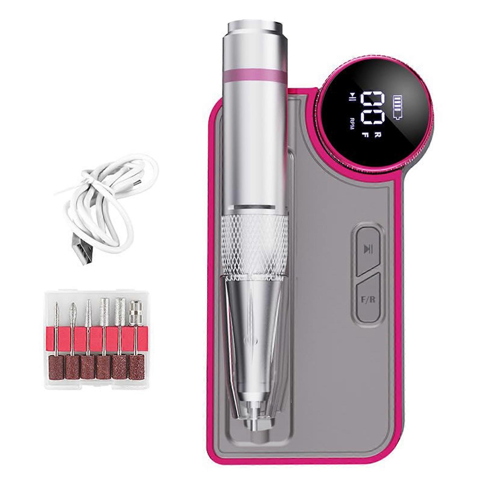 High-Performance Nail Art Grinding Tool with LCD - Silver