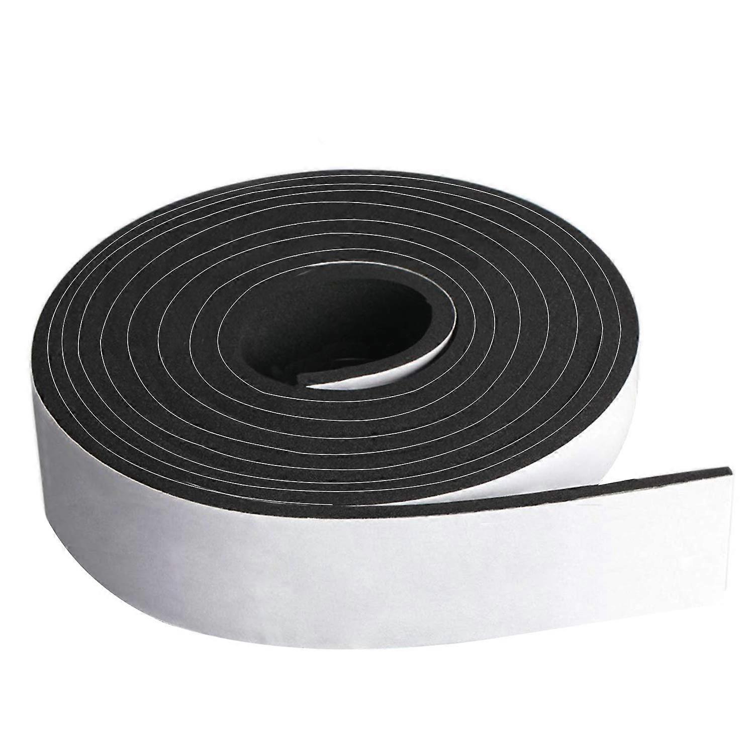 High Density Neoprene Foam Strip 2"x10'x1/8" for Weather Seal Insulation, Durable Sealing Material for Gaps and Drafts