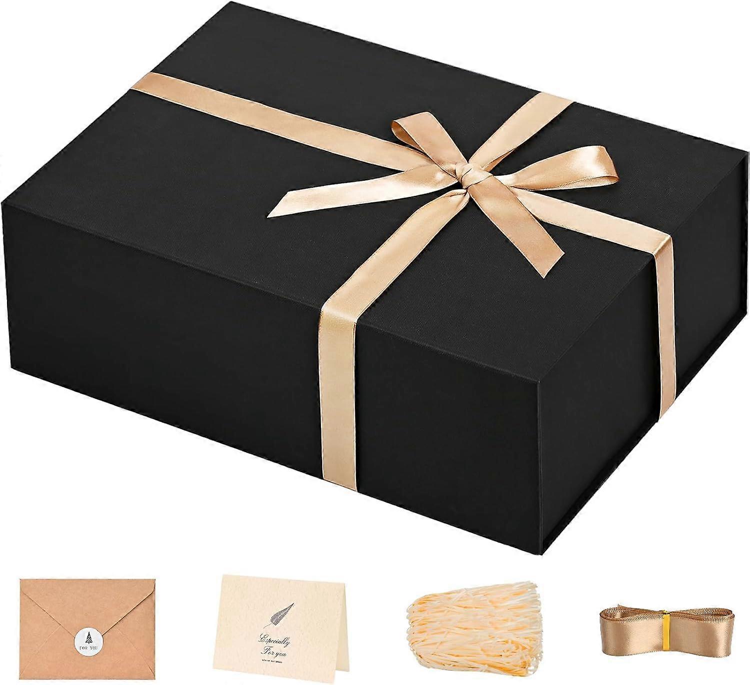 Large Gift Box for Storage and Presentation 13x10x5 Inch, Brown Kraft Paper, Perfect for Holidays and Events