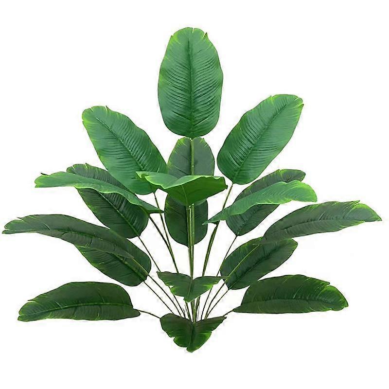 32Inch Artificial Plants Banana Tree Party Wedding Decoration Fake Plants Leaves Large Plastic