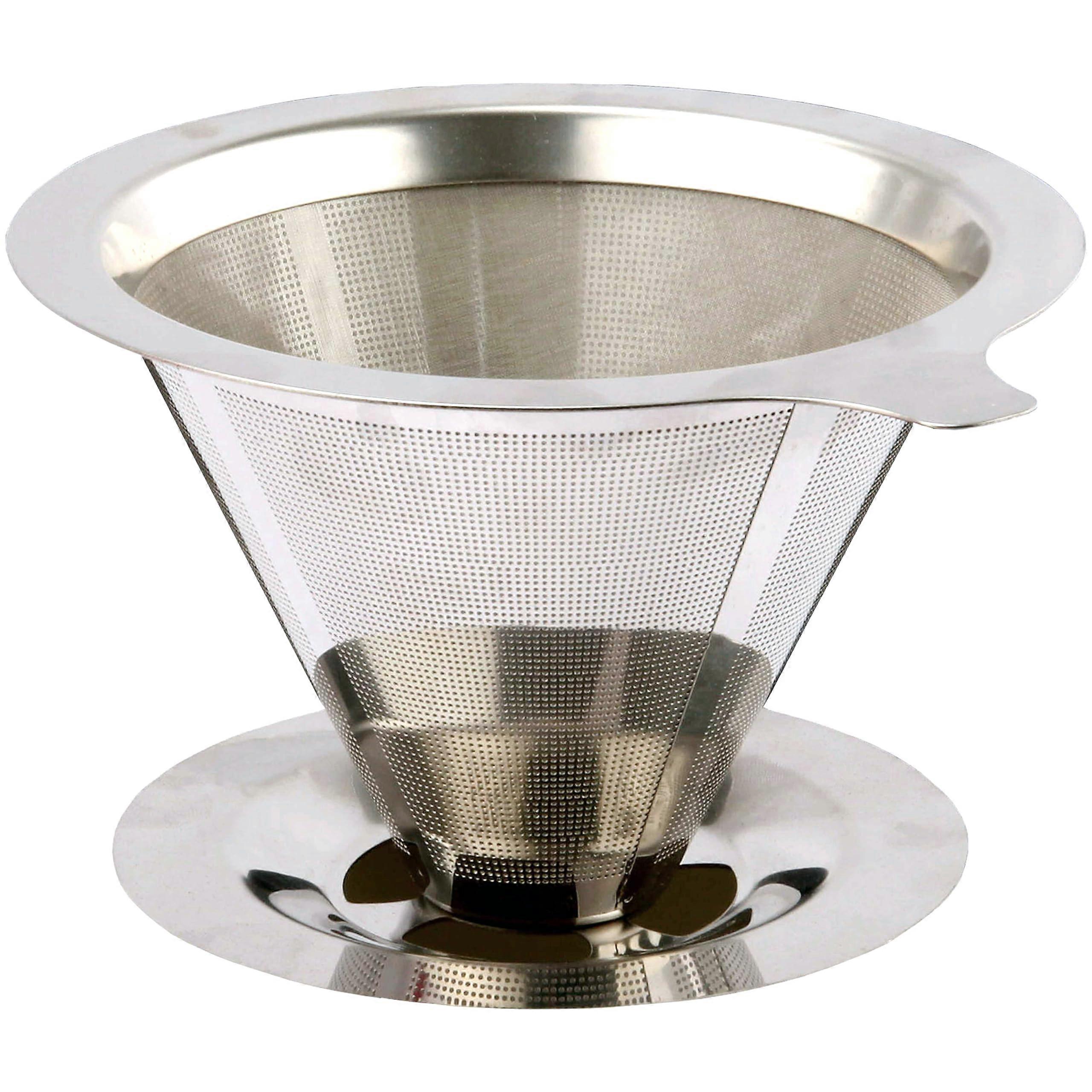 Stainless Steel Pour-Over Coffee Brewing Dripper 12cm/5"