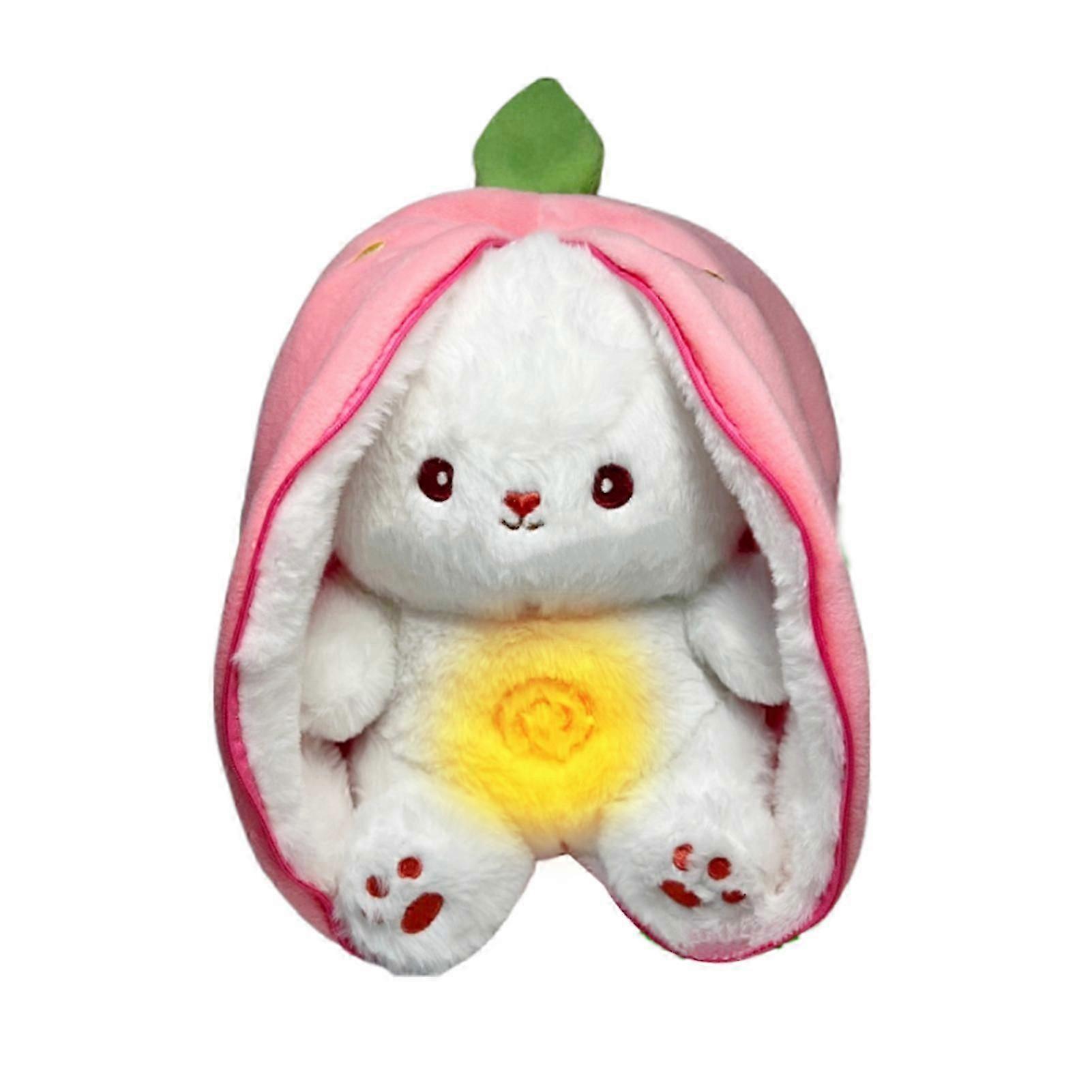Baby Breathing Rabbit Plush Toy With Soothing Music Light Musical ...