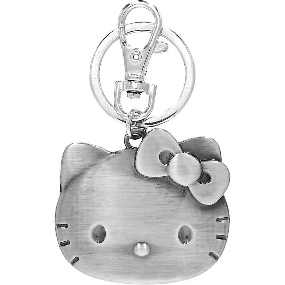 Qinwei Hello Kitty Head Pewter Key Ring, Multi-Colored, 3"