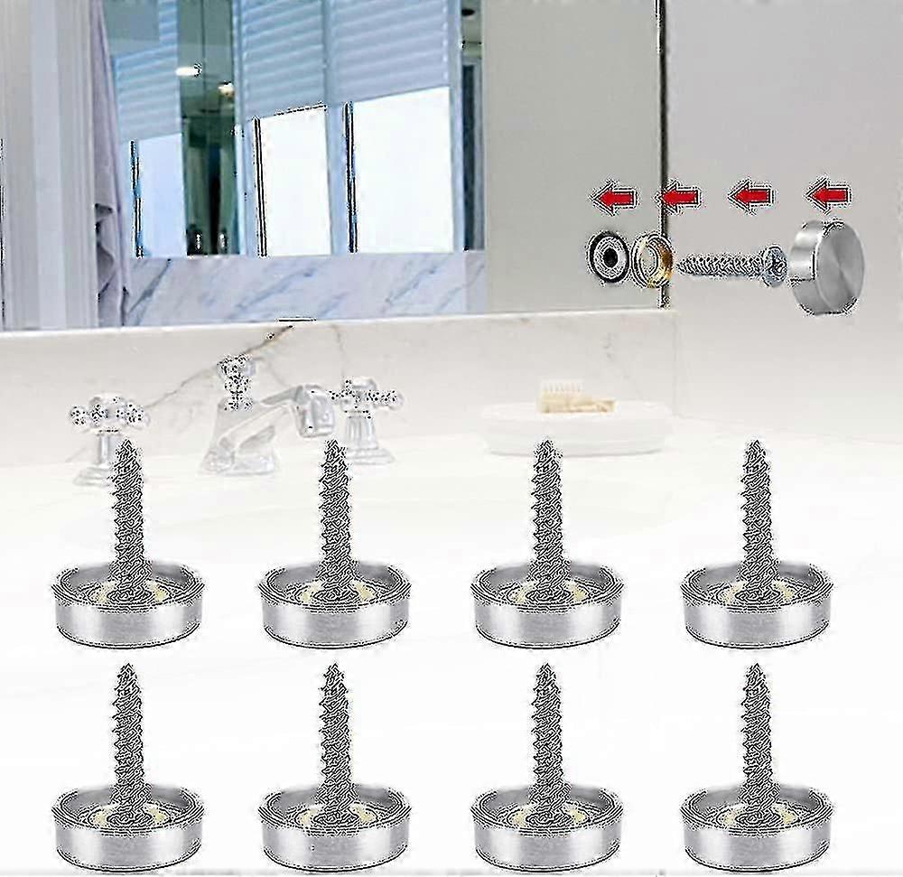 20個のステンレス鋼のねじカバーの装飾的な防錆ミラーのねじカバーガスケットのブラシが付いているステンレス鋼のねじカバーの防水ねじ