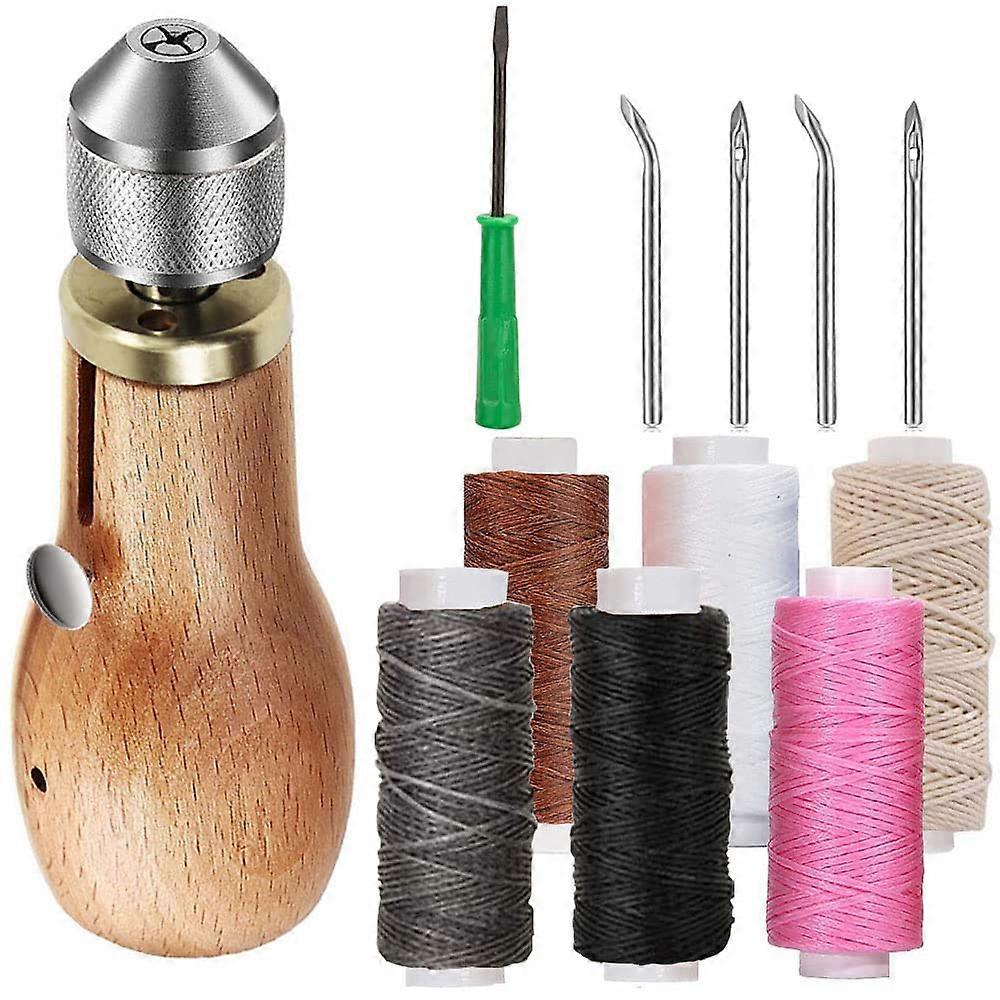 12 Pieces Sewing Awl Kit for Leather and Heavy Fabrics