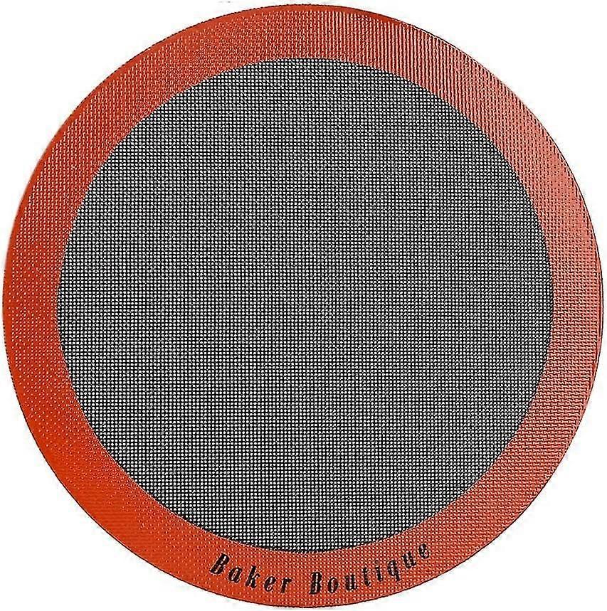 Perfect Pizza Mat Non-Stick Silicone Baking Cake Liner, 12" Round Heat Resistant Toaster Pad, Reusable Percompatibleated Steaming Mesh compatible Brea